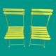 Two old folding garden chairs