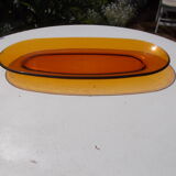 Plat ovale en verre Duralex
