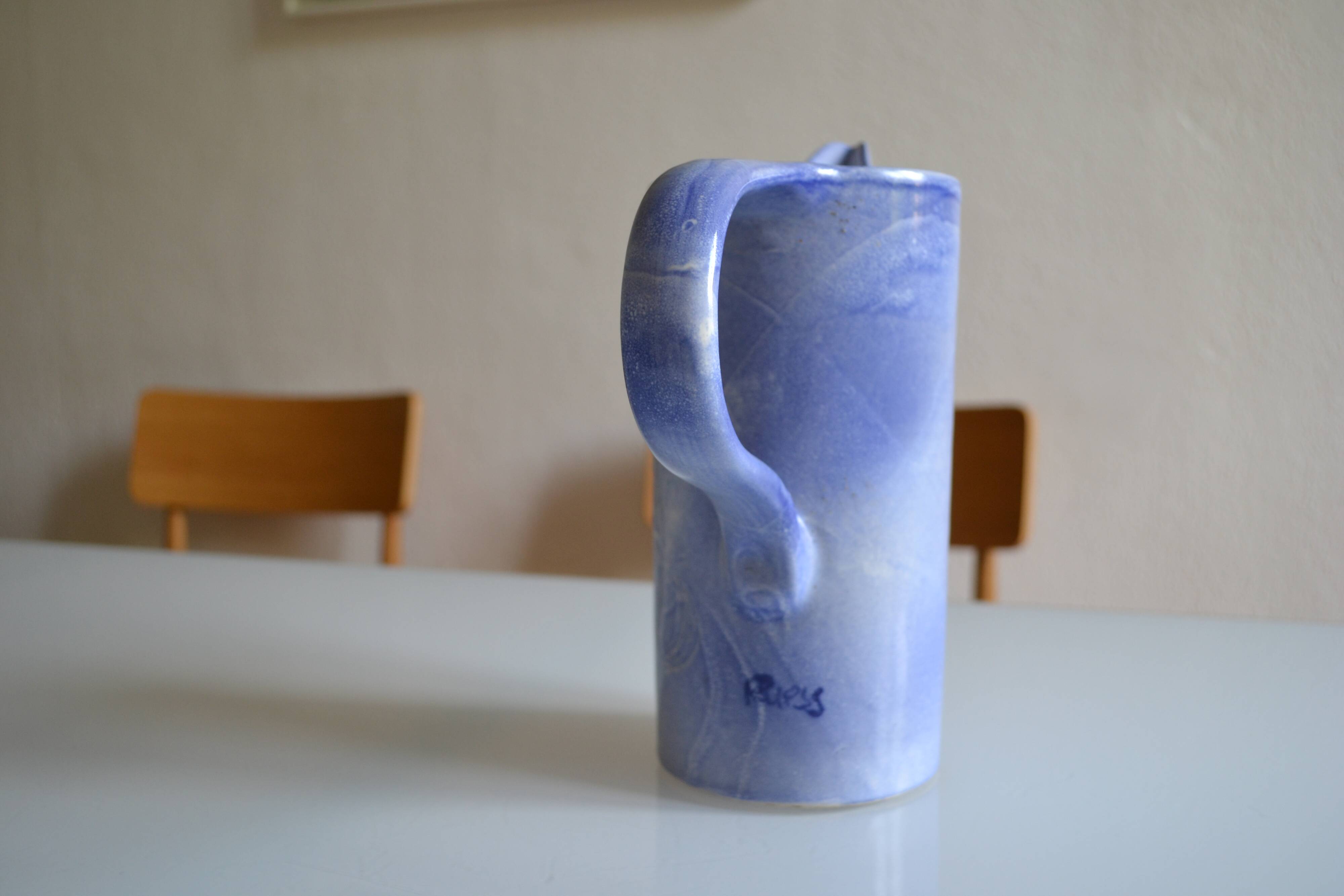 Ceramic vase pitcher signed