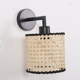 Lampe en bambou, applique murale en bambou, applique bohème