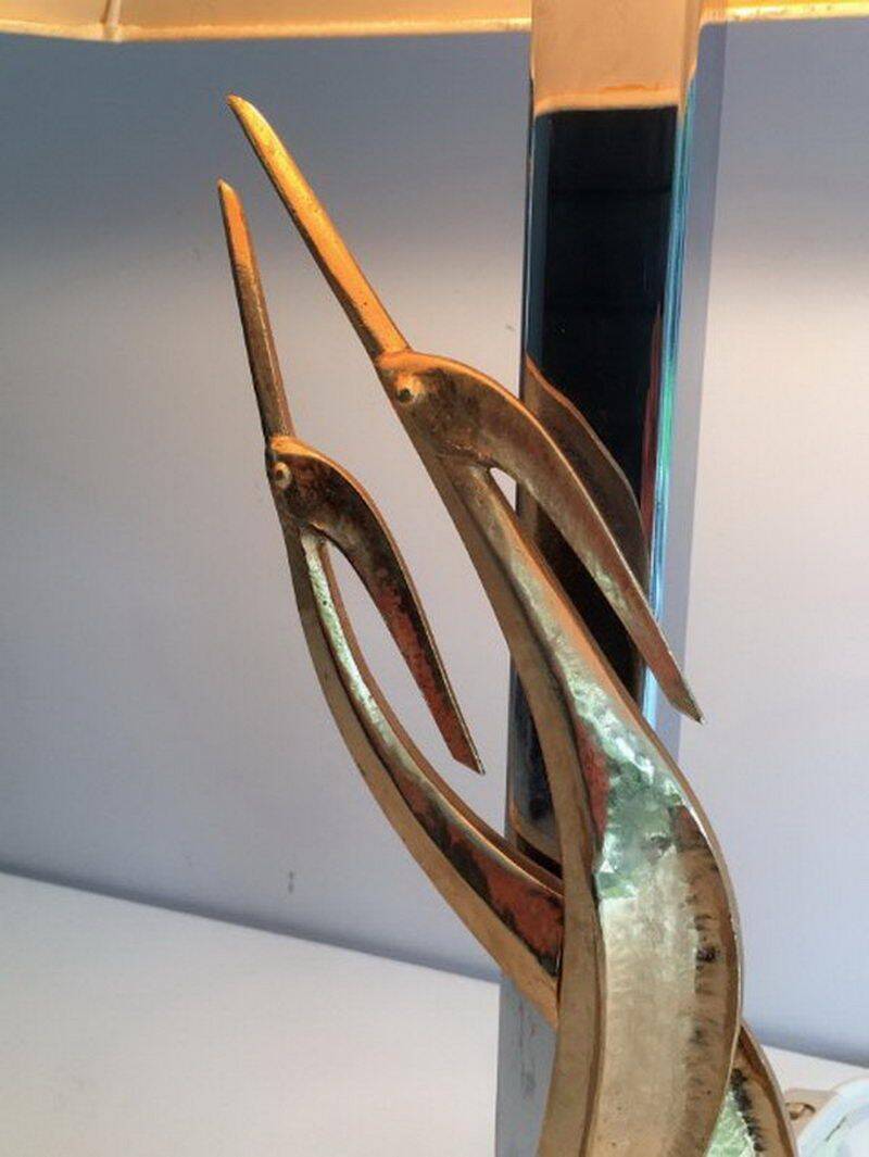 Beautiful sculpture lamp depicting birds