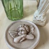 Religious ceramic cherub box