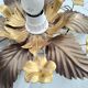 Ceiling lamp golden flowers