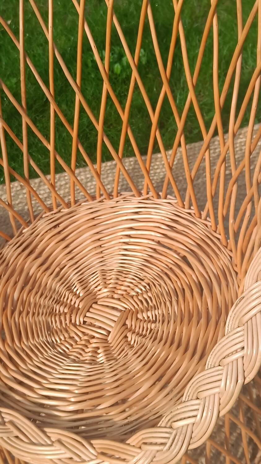 Rattan and wicker basket chairs