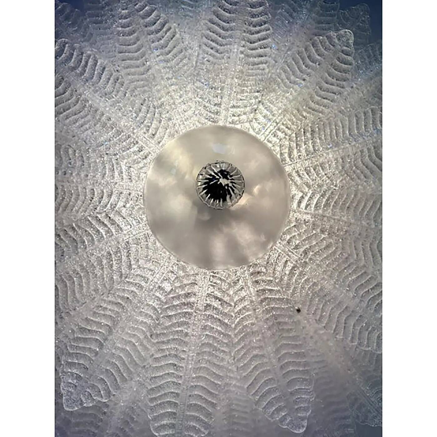 Monumental Venetian Leaves Flush Mount in Murano Style Glass by Simoeng