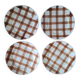 La Redoute x Selency lot de 4 assiettes marron dessert