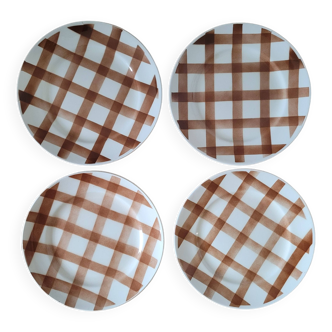 La Redoute x Selency set of 4 brown dessert plates