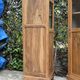 Rare pair of Art Deco glass columns in solid walnut – renovated