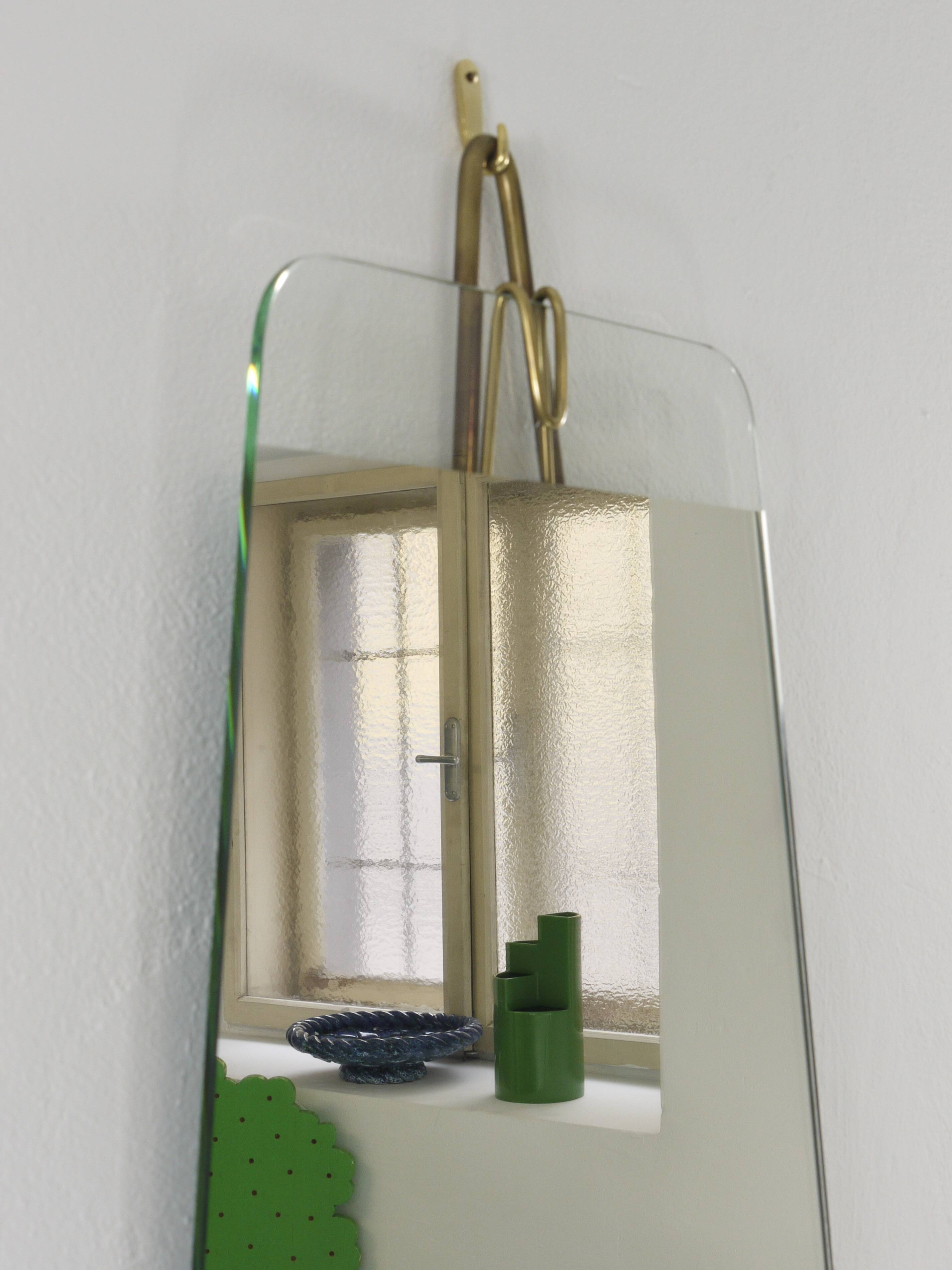 Carl Aubock Vienna Rare Brass Wall Mirror No. 38, Austria, 1950s