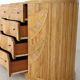 Commode « feuilles » en rotin 