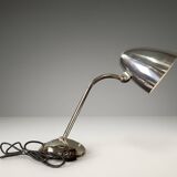 Art Deco table lamp nickel-plated metal Franta Anýž 1930s