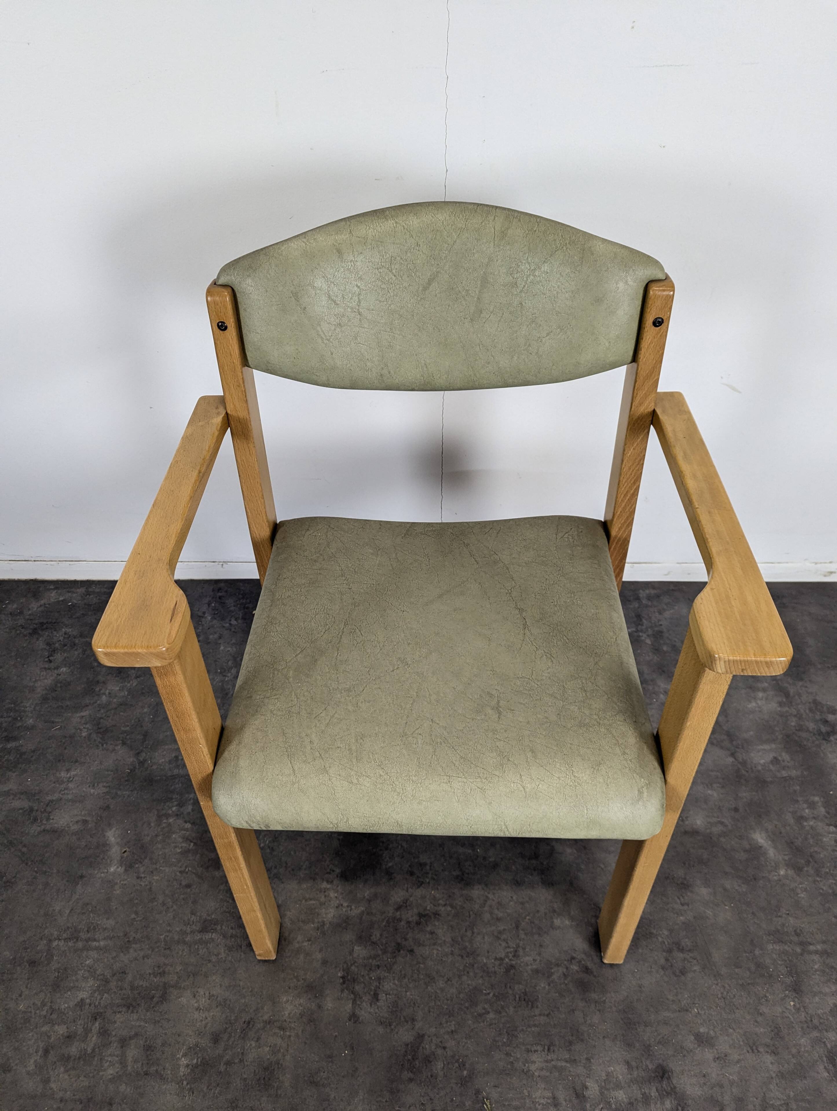 Vintage beech armchair