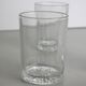 Set of 7 glass water glasses