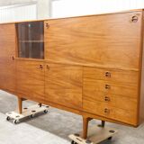 Scandinavian high enfilade 1960 solid teak