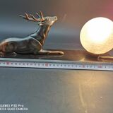 Lamp marble support deer Regulates