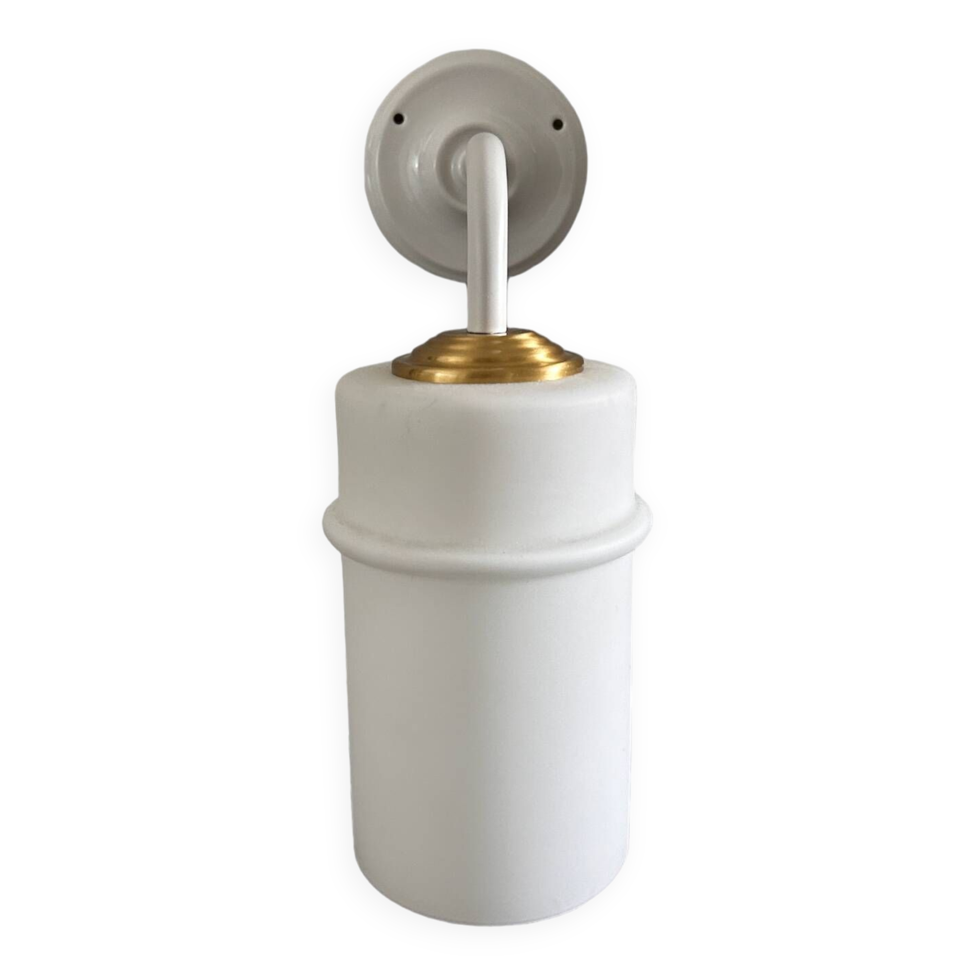 Vintage white opaline wall light