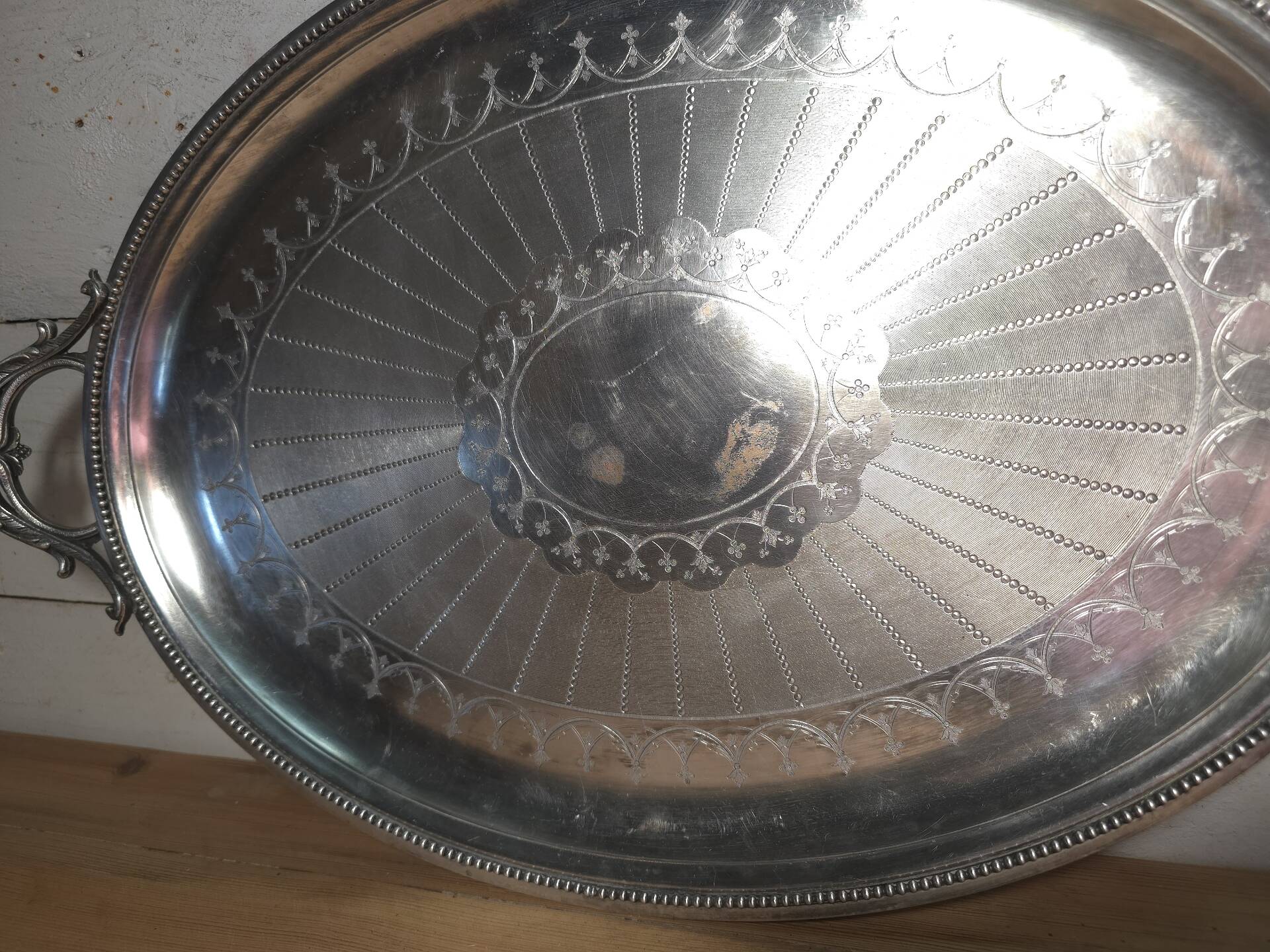 Silver-plated tray