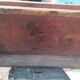 Console in old Empire style with a wooden frame and marble top.