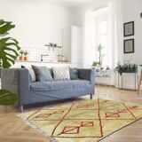 Modern Moroccan carpet green contemporary art 240x300cm