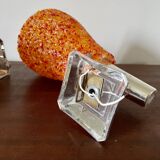 Pair of orange perspex wall lights from the 1950s.