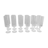 12 crystal champagne flutes