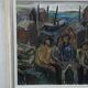 Einar Emland, Scandinavian modern painting, 1960s, Oil on Canvas, Framed
