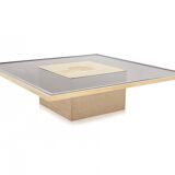 Coffee table brass enameled by George Matthias 1970 s