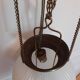 Suspension ancienne en opaline et laiton