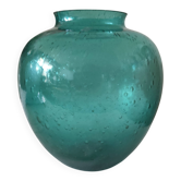 Blown glass round vase, vintage
