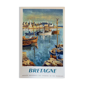 Affiche ancienne originale Bretagne