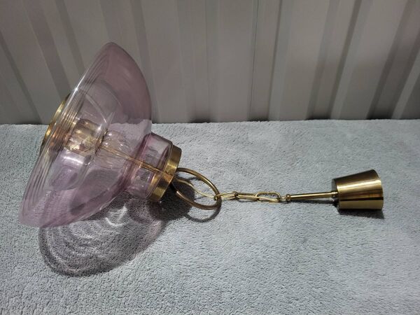 Lampe plafonnier suspension lustre Vintage de style Carlo Nason Italie
