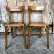 Pair of chair bistrot baumann wood 70s vintage