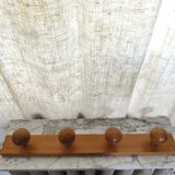 Wooden wall coat rack