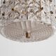 Suspended glass and brass lamp by Carl Fagerlund for Orrefors, Sweden, 1960.