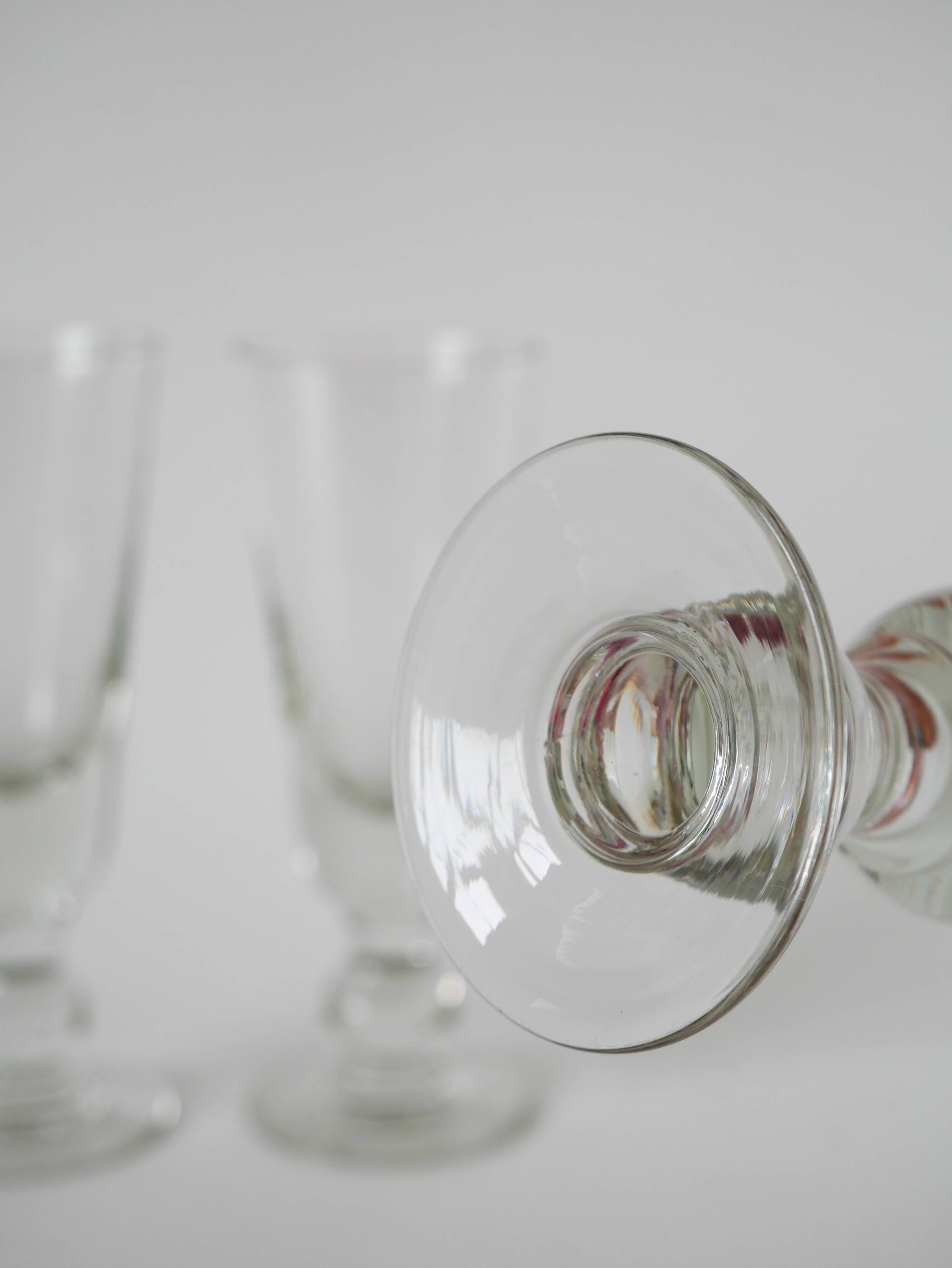 Set of 3 absinthe glasses, early 20th century