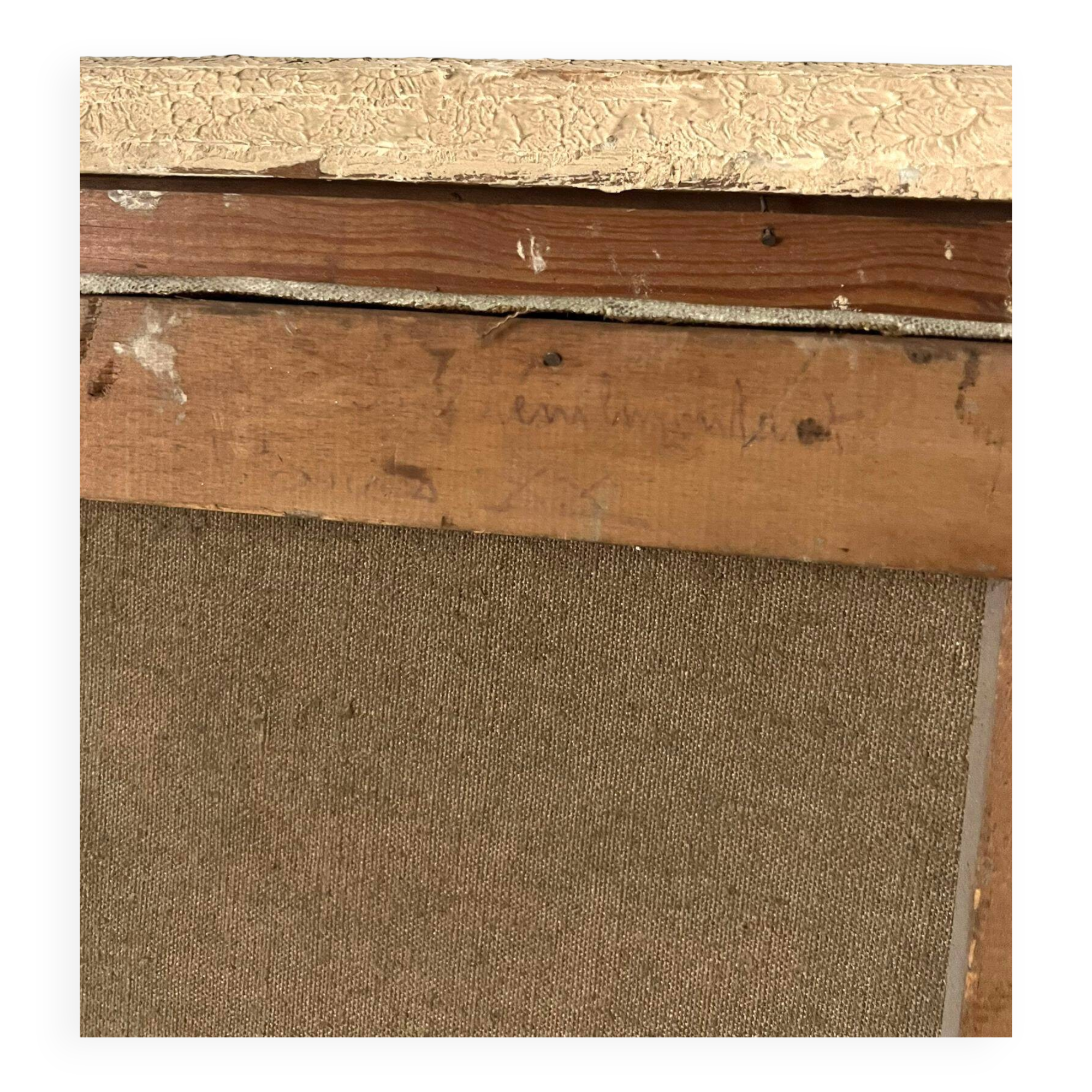 Oil painting on canvas 'Parisian street' CH Chanoy 1953 School of Paris