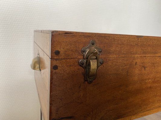 Boîte de rangement vintage en bois 1900s