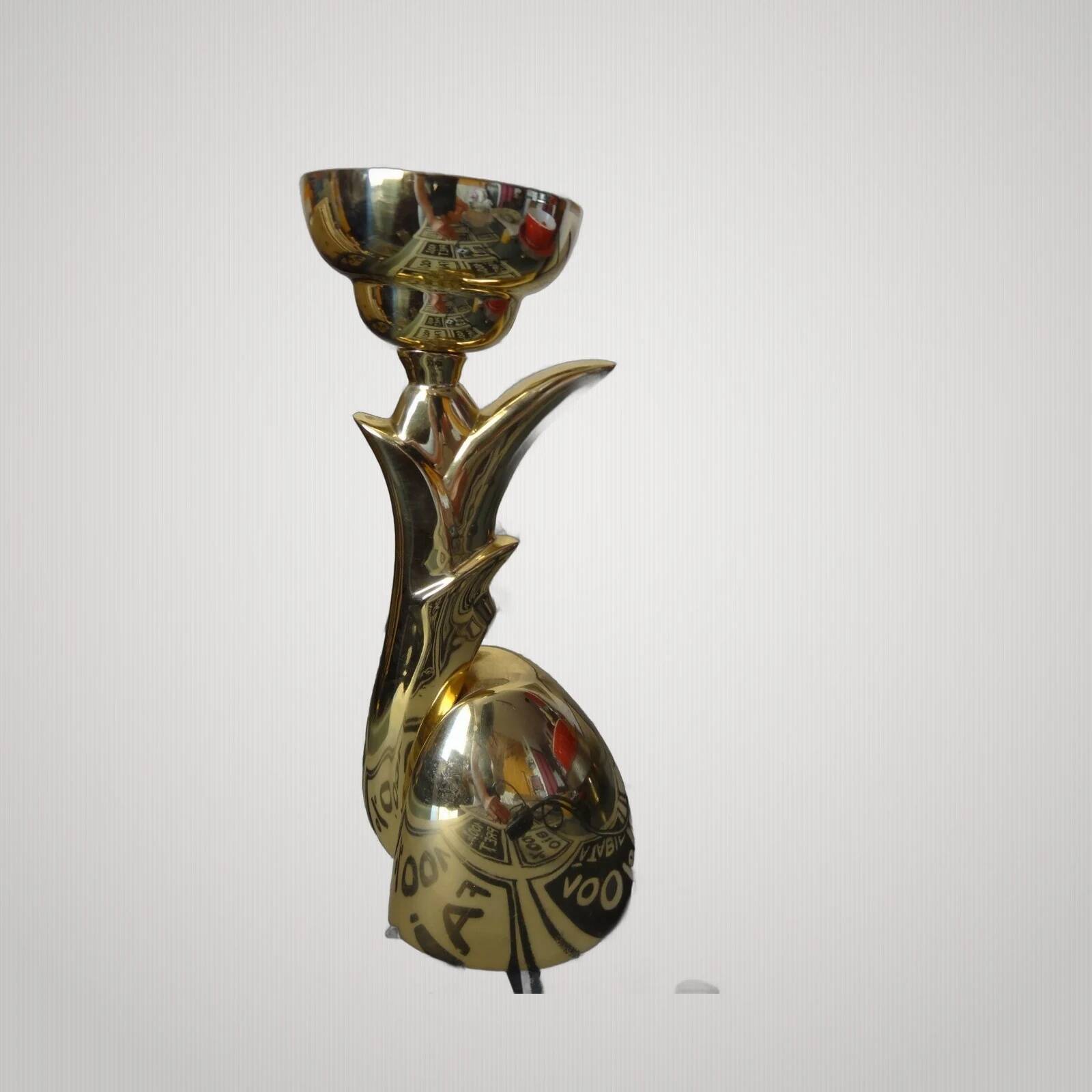 bronze lamp Italy Murano Venini?