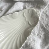 2 long shell dishes in old porcelain