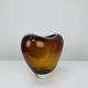 Vintage Holmegaard style blown glass heart vase