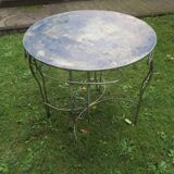 Mid century painted iron patio or garden table, 1960s