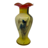 Collared vase in blown glass