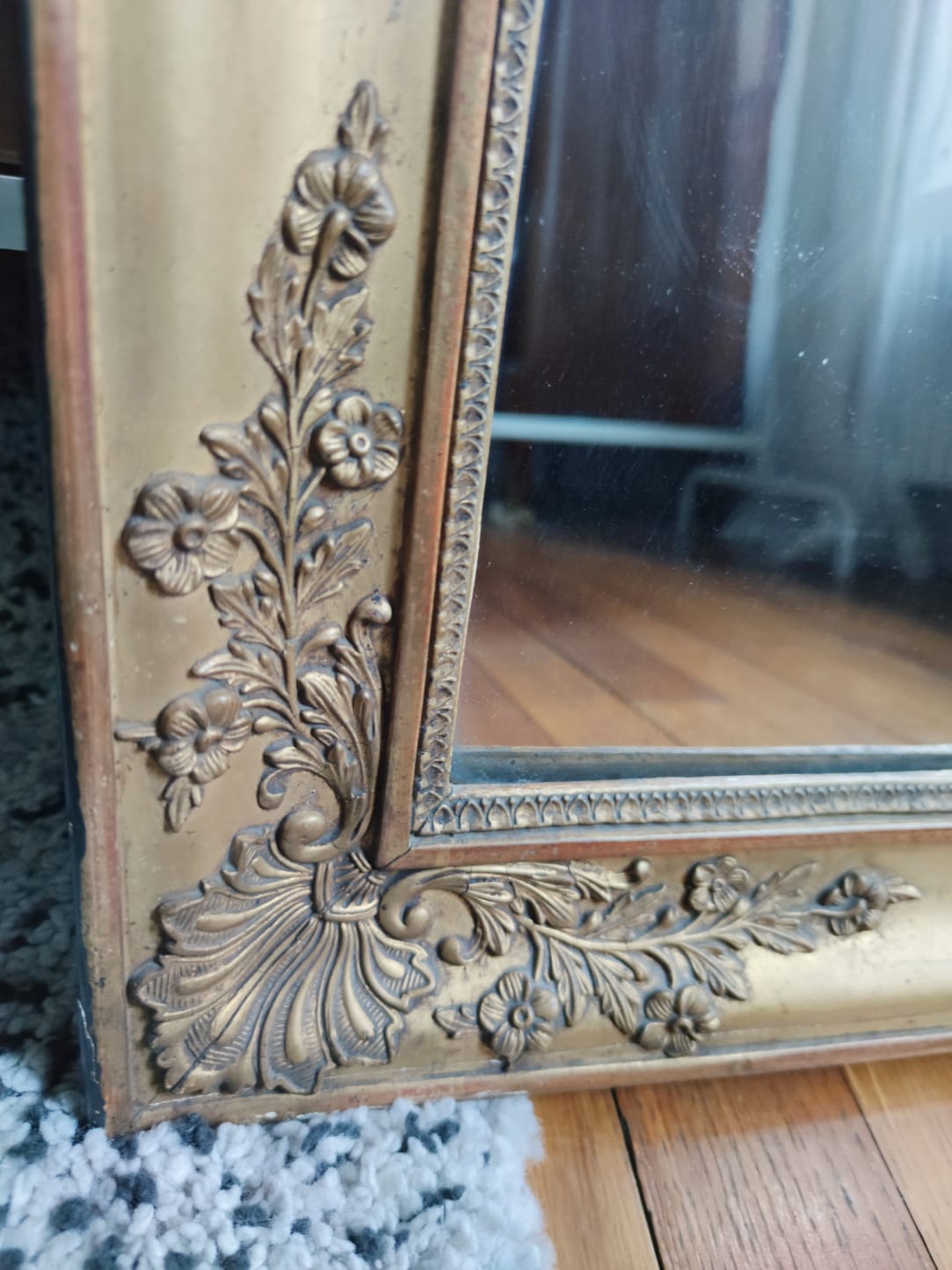 Miroir doré XIXe 78x99cm