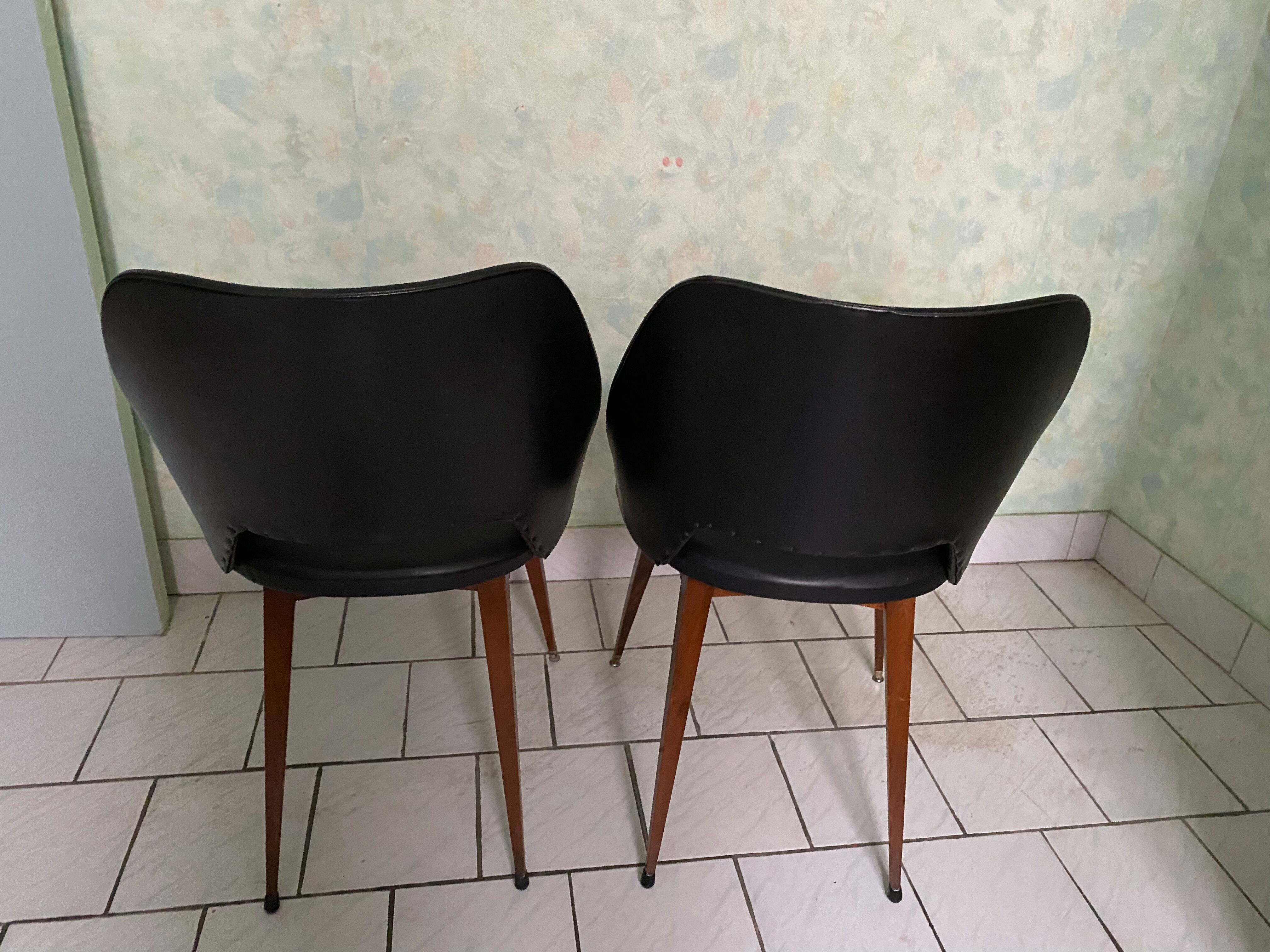 Pair of tonneau chairs