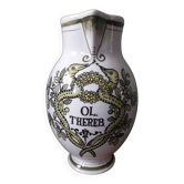 Vase vintage avec un décor pot d'herboriste