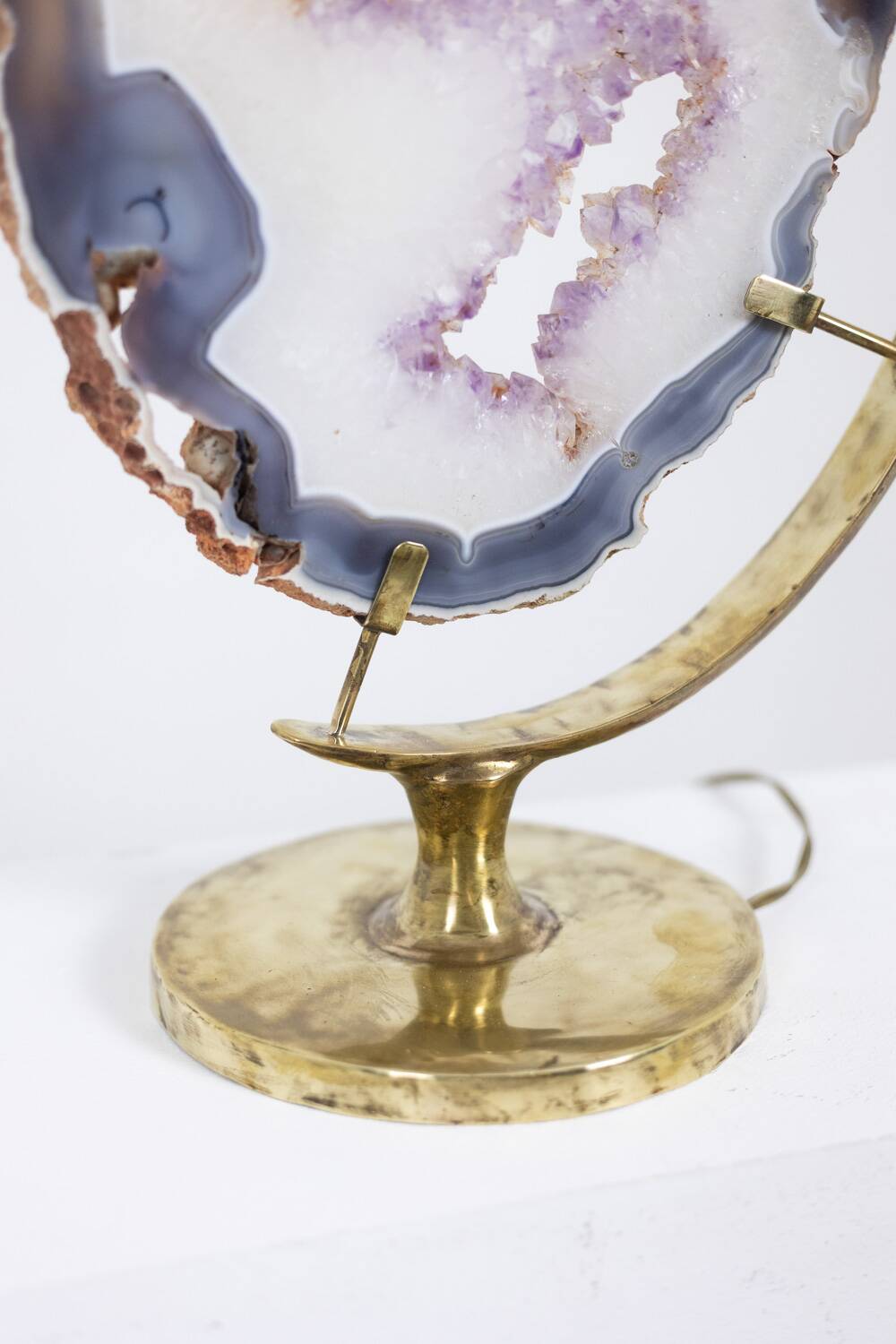 Bronze and amethyst lamp. 1970s.