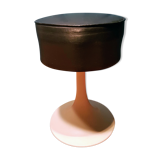 Large pouf swivelling circa 70s Skai very dark brown