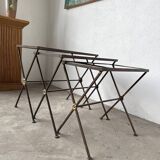 Adnet 1950s nesting tables trio