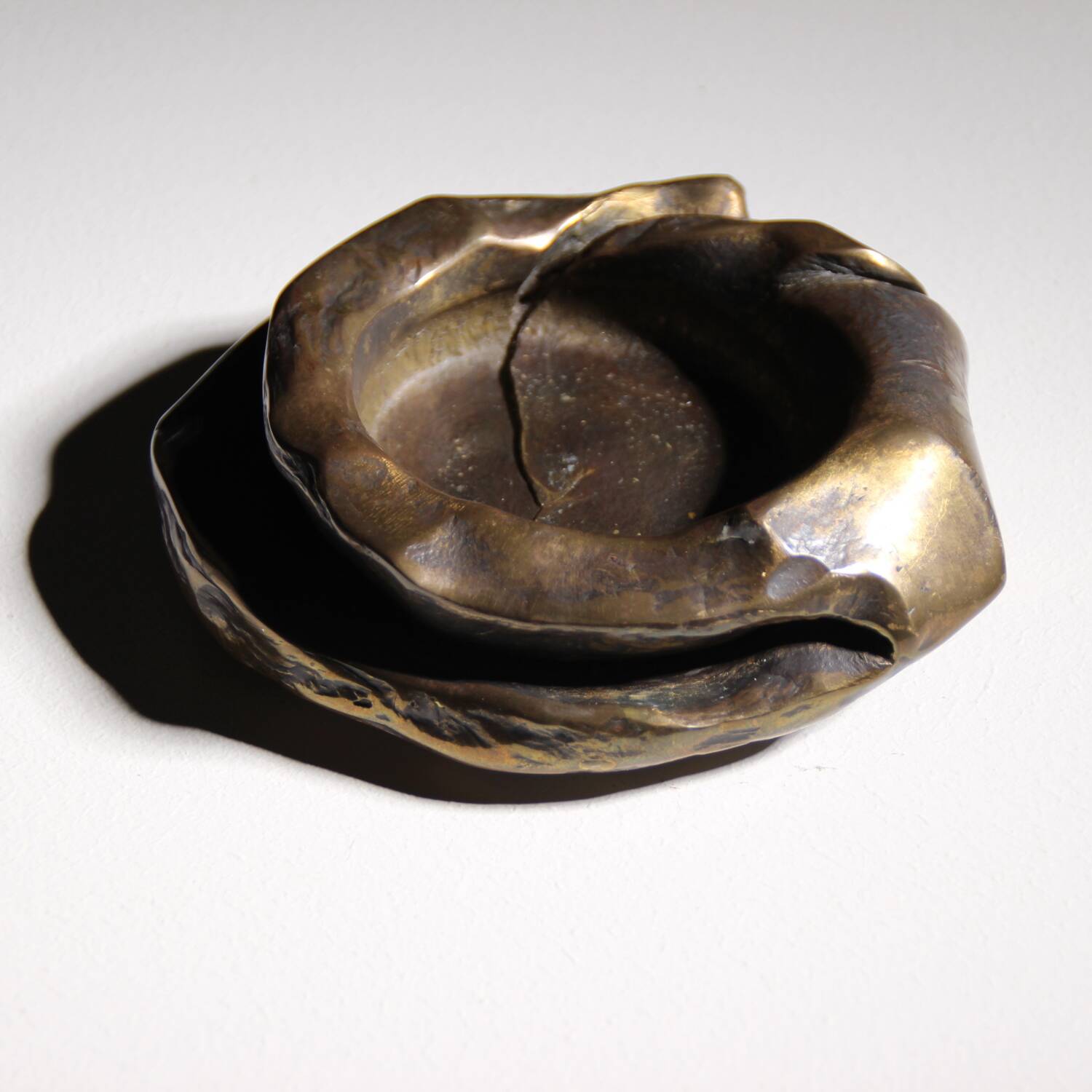 Bronze Candleholder & Bowl by Lothar Klute | Germany 1987