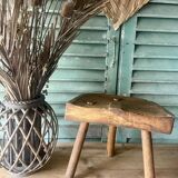 Solid oak tripod stool